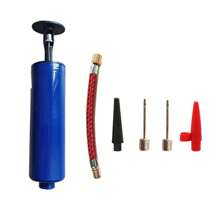 Set de 7 piezas Bomba de mano azul, Bomba de aire portátil de 6 pulgadas, para inflar baloncesto, balón de fútbol, balón de voleibol, globo, anillo de natación, con válvula de aguja y manguera