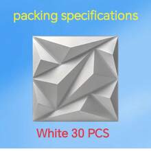 NKEN Panouri de perete Art 3D din PVC 11.8"X11.8" (30x30cm) – Opțiuni pachet 10/20/30/40 – Detașabile, impermeabile și ignifuge – Decor pentru living/dormitor/baie/comercial (bandă adezivă inclusă)