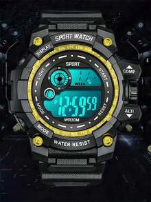 Multi-Function Alarm Clock & Chronograph Electronic Watch, Sports Electronic Watch For Teenagers - Multicolor - View 7
