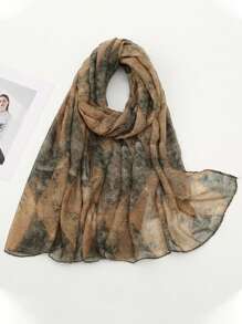 1 pièce Nouveau foulard dégradé balinais d'été pour femmes, foulard musulman fin et élégant pour les cheveux, écharpe longue pour la vie quotidienne, les voyages, la photographie, la protection solaire. Cadeau de festival familial