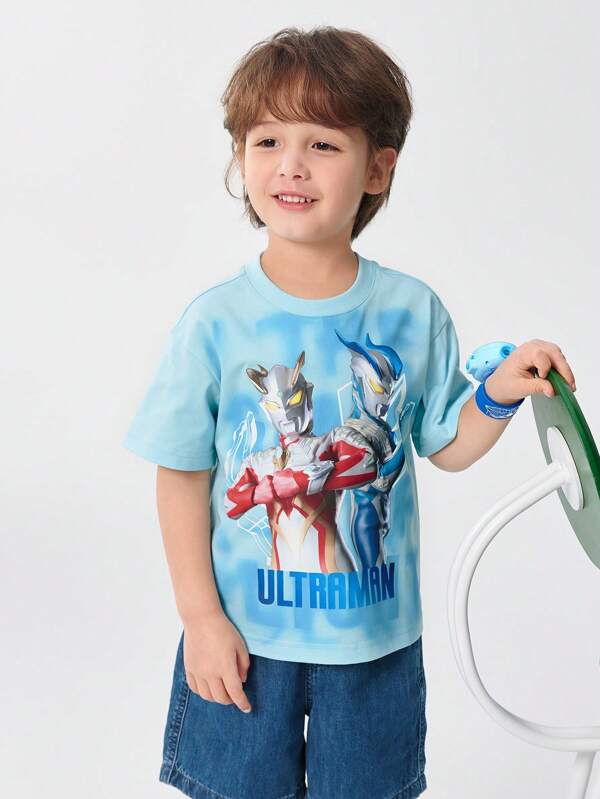 Balabala X Ultraman Kids' T-Shirt, 2025 Summer Boys' Top