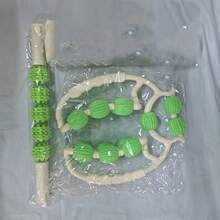 15-Wheel Leg Massager, 5-Wheel Roller, Massage Acupressure Ball - 33cm Yoga Pillar, Essential Muscle Relaxation Equipment For Women, Portable And Practical, Home Fitness Equipment, Home Sports Equipment For Women, Relaxation Equipment For Women, Beautiful Leg Massager, Double-Row Leg Massager Roller, Yoga Pillar, Leg Slimming Tool, Leg Muscle Relaxation, EVA Foam Roller And Handheld Massage Ball - Multicolor - View 17