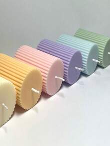 3D蜡烛模具，矩形圆柱树脂模具，用于香薰蜡烛和香皂制作、家居装饰 - 白色 - 查看 7