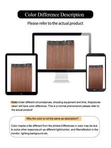 20/24/28 英寸长直发 5 夹一体式隐形假发夹式接发黑棕色合成耐热天然假发女士 1 件