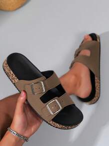 Men's Fashion Slippers, Minimalist & Stylish, Suitable For Indoor & Outdoor, Adjustable Comfort