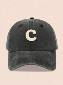 1 pieza Gorra de béisbol con 26 letras para niños, sombrero de sol lavado para niños/niñas pequeños para uso diario, protección UV