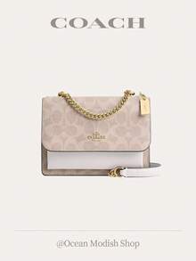 Mini Klare Crossbody Bag Coach Bag Chain Bag Leather Handbag Small Flap Square Bag For Women Purses And Bags Women Bag - Sand Chalk - View 2