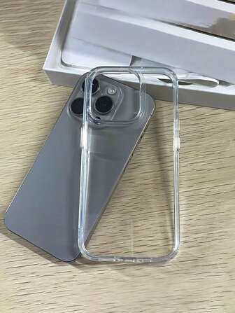 1 pieza Funda de teléfono transparente de acrílico con agujero grande, adecuada para 16 ProMAX, 16, 11, 12, 13, 14, 15, 12 ProMAX, 13 ProMAX, 14 ProMAX, 15 ProMAX, Cubierta protectora de teléfono