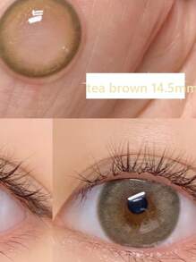 Sweet Green Color Contact Lenses, 14.5mm Diameter, Suitable For Fashionable Women