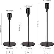 3pcs/30pcs Set Cone Candle Holders, Black, Silver, Rose Gold, Gold Metal Candle Stands Suitable For Weddings, Parties, Fit Candles & LED Candles 1.91cm Thick Home Decor Halloween Decor Fall Decor Room Decor