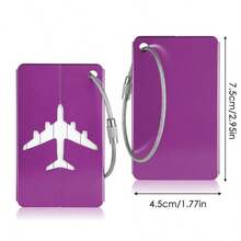 1pc/3pcs Personalized Luggage Tags For Suitcases,Bag Tags For Luggage Travel Luggage Tags With Privacy Name Card,Small Metal Luggage Tags Luggage Identifiers For Suitcases.Customized Text And Colour Gift. - Multicolor - View 14