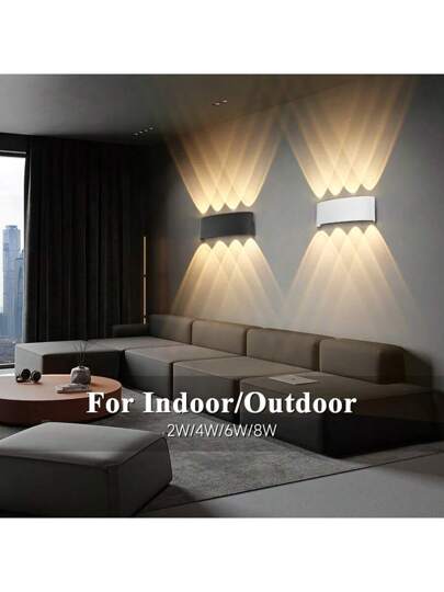 Indoor ative LED Wand Lamp, Moisture Proof Bedroom Lighting Eye Friendly Zachte Verlichting 3000K Warm Fixture LED, Applicable Voltage 85V 265V, Home ation Balcony/Staircase/Stairwell/Indoor/Garden/Living Room/Bathroom/Kitchen/Bedroom/Corridor/Passageway