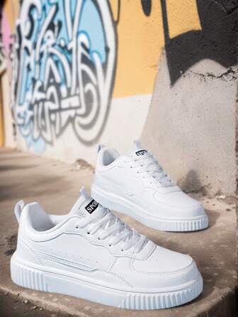 1 paire de Baskets de sport casual pour femmes avec motif de lettres, convient pour les déplacements quotidiens et la course