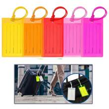 6-21 Peças/Pacote Tag de Bagagem PVC, Tag de Pendurar de Borracha Macia para Bolsas, Roupas, Cartão de Estudante, Cartões de Embarque
