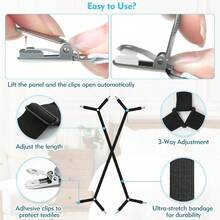 Heavy Duty Sheet Clips Adjustable Fitted Sheet Straps Securely Hold Mattress Sheets In Place Bed Sheet Holder Clips 2 Pack Black For Her Daily Pick - As Pic - View 6
