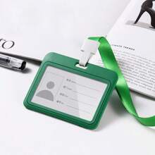 1pc/5pcs/10pcs/50pcs Ins Style Thick Vertical & Horizontal Card Holder, 11 Colors Lanyard ID Badge Holder, Suitable For Office, School, Mall, Work Etc. School Supplies,Back To School