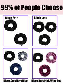 5 pezzi/3 pezzi/1 pezzo, Elastici per capelli neri creativi con strato nascosto, porta monete e chiavi, accessorio portatile con tasca segreta per chiavi, contanti, auricolari, articoli da viaggio, vacanze, ritorno a scuola, vacanze, estate, casa, regalo, festival