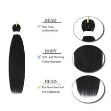 Ombre Pre Stretched Braiding Hair 30 Inch 8 Packs Synthetic Crochet Braids Hot Water Setting Professional Soft Texture Synthetic Hair Extensions 30 Inch 1B 27 - 1B(Black) - View 2