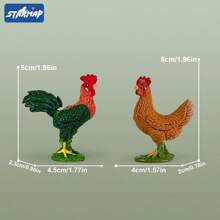 Realistic Farm Animal Figurines Toys Set, Plastic Learning Educational Playset Animal Themed Party Supplies For Easter Egg Birthday Christmas,Farm World - Pig, Goose, Chicken, Duck, Dairy Cow, Donkey, Water Buffalo, Sheep, Rabbit, Dog, Cat, Parrot Farm Animal Toys For Kids Girls Boys Ages 3+