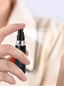 5 piezas Botellas compactas de perfume negras, minimalistas y versátiles