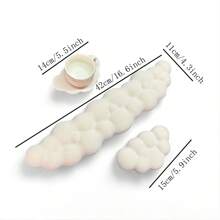 3 pièces/Set Repose-poignet ergonomique et tapis de souris, support de poignet en mousse à mémoire de forme pour la dactylographie au bureau, tapis de bureau en silicone antidérapant et doux pour hommes et femmes