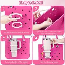 Portavasos para tazas de 30oz y 40oz, fácil de instalar, conveniente para uso al aire libre