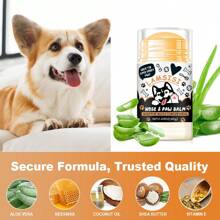 40 g Baume pour coussinets de pattes pour chiens - Apaisant pour les coussinets de pattes des chiens - Guérit, répare et hydrate les nez et les pattes secs - Idéal pour les conditions météorologiques extrêmes - 1,411 oz