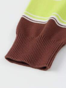 Annil Ropa infantil: Jersey de algodón de cuello redondo a rayas para niños, adultos, suéter de otoño