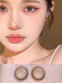 Sweet Green Color Contact Lenses, 14.5mm Diameter, Suitable For Fashionable Women