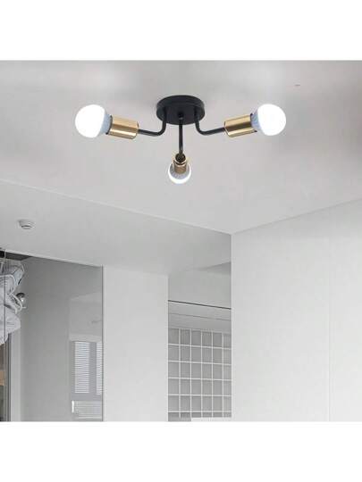 Nordic Ceiling Light, Simplistic Bedroom/Dining Room/Study Iron Art Hang Lamp, Bulbs Not Included view 7