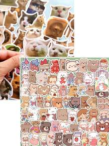 Nayiben 50 Stücke/packung Katzen Ausdruck Und Aktion Graffiti Aufkleber Für Gepäck, Geeignet Für Reise Und Zuhause Scrapbook-dekoration