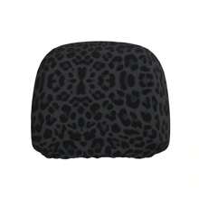 2pcs Black Leopard Print Car Headrest Covers, Universal Fit