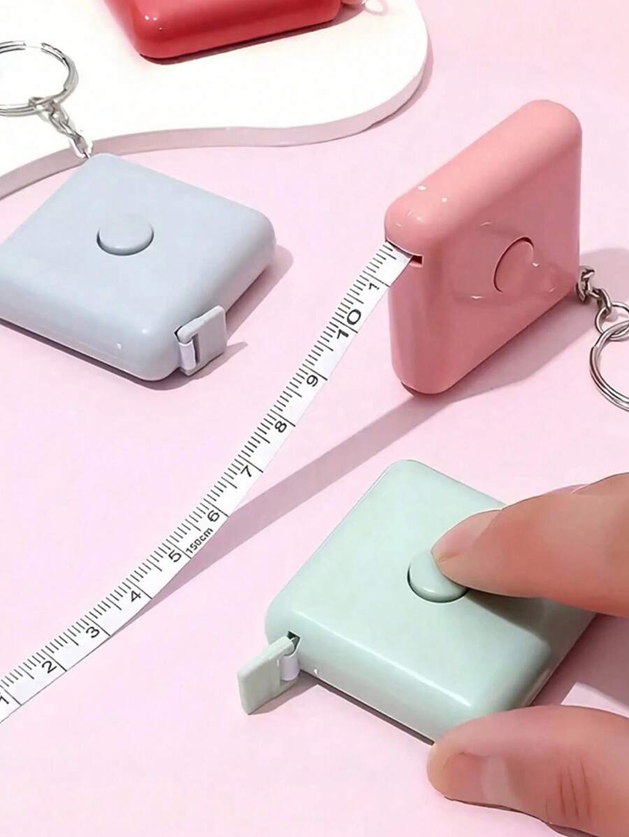 1pc 59.06-Inch Mini Retractable Tailor Sewing Body Measuring Tape, Dual Scale For Sewing, Knitting, Crafting, Random Color Tape Measure