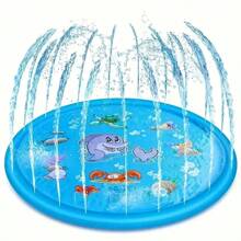 100CM/40inch Summer Outdoor Water Play Toy Dolphin Spray Mat Circular Spray Mat,Courtyard Water Play Mat