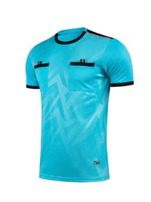 2pcs Sports Referee Uniform, Football, Badminton, Table Tennis Sports Training Running Comfortable Athletic Pocket T-Shirts, Breathable Short Sleeve