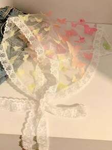 1 Peça Lenço Bandana Feminino Estilo Xadrez Francês Campestre, Lenço Triangular Protetor Solar, Lenço, Acessório de Cabelo, Moda