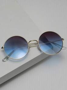 1pc Round Fashion Glasses, Suitable For Daily Life, Travel And Outing - Multicolor - View 8