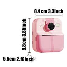 Kinderen camera instant camera, 180° roterende selfie lens print en digitale camera muziekspeler, geniet van de muziek tijd, idee cadeau voor kinderen, kan app verbinding printen, het is zowel een camera en een printer met 2 rollen papier