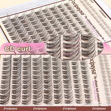 Focipeysa Wispy Lash Clusters Natural Black Cluster Eyelashes Clear Band Lash Extensions 10-16mm Mix Length Cluster Eyelash Extension C Curl Individual Lashes Soft Cluster Lash For Beginners - Natural Look - 查看 4