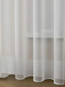 1pc Elegant Semi-Sheer Curtains - Soft Lightweight Breathable 100% Polyester, Privacy Semi-Transparent Light Filtering For Bedroom Living Room Patio Glass Doors, Rod Pocket Design, Machine Washable, Multi-Color Options, Bedroom Curtains | Elegant Curtain Design | Easy Hang Curtains, Curtains For Living Room