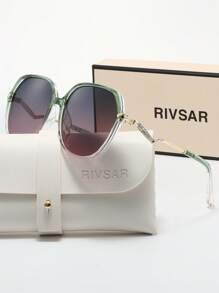 RIVSAR Óculos de Sol Polarizados Elegantes de Olho de Gato com Cristais para Mulheres, Óculos de Sol Redondos Transparentes Fashion para Uso Externo, Casual, Festa, Viagem e Férias, Óculos de Sol de Marca Premium para Presente de Feriado, Adequados para o Dia dos Namorados, Natal e Halloween