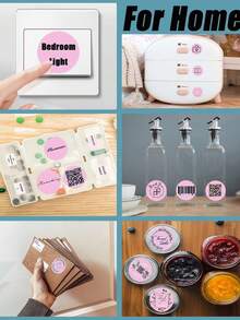 Phomemo 1卷彩色花朵形状热敏标签，尺寸1.97英寸 x 1.97英寸（50x50毫米），多用途自粘热敏打印纸，适用于服装标签、价格标签、类别标签、包装贴纸、运输标签