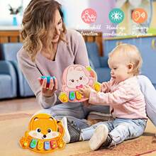 Cute Animal Shaped Baby Piano Toy, Colorful Piano Keys And Animal Patterns - Interactive Music Learning Toy For 1-5 Years Old Toddlers, Sensory Toy To Promote Motor Skills And Cognitive Development, Fun Design, And Reliable - Multicolor - View 10