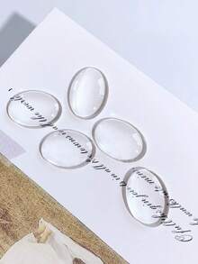 40 tấm thẻ trưng bày màu sơn móng tay bằng thủy tinh kiểu Nhật, hình trái tim và hình bầu dục trong suốt dùng để đựng sơn móng tay và gel móng tay - Nhiều màu - Xem 12