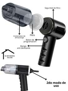 3 en 1 Aspiradora De Mano, Version Mejorada, Aspiradora Portatil , Portatil,   Inalambrica Para Coche y El Hogar, Con Bateria Recargable, Funcionamiento Silencioso, Remueve polvo, Pelo de Mascotas, Alta Potencia, Mini Aspiradora, Articulo Basico Para La Limpeza Del Hogar F6001