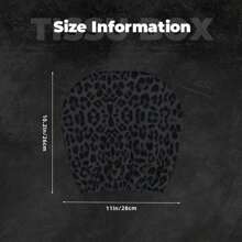 2pcs Black Leopard Print Car Headrest Covers, Universal Fit