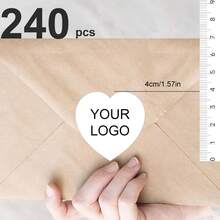 可定制的心形标志贴纸 - 采用优质耐用材料制成，表面光滑，非常适合婚礼、生日和日常使用。 - 彩色 - 查看 9