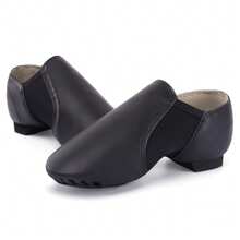 AU Local Stock Kids Jazz Dance Shoes Slip-On Toddler/Kids/Youth Sizes Flexible Split Sole & Non-Slip For Dance Class, Recitals & Competitions - màu đen - Xem 7