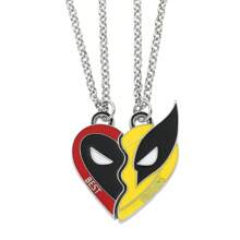 bandai 2pcs Movies Deadpool & Wolverine Necklace Fashion For Best Friend Gifts Pendant Necklace Cool Handmade DIY Pendant Accessories