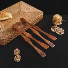 1 件木制食物夹 烧烤夹 沙拉夹 糕点夹 面包夹 - 棕色 - 查看 4